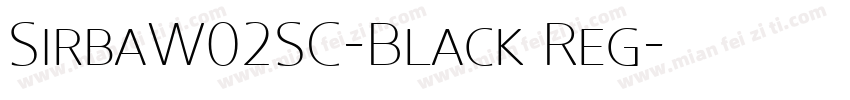 SirbaW02SC-Black Reg字体转换
